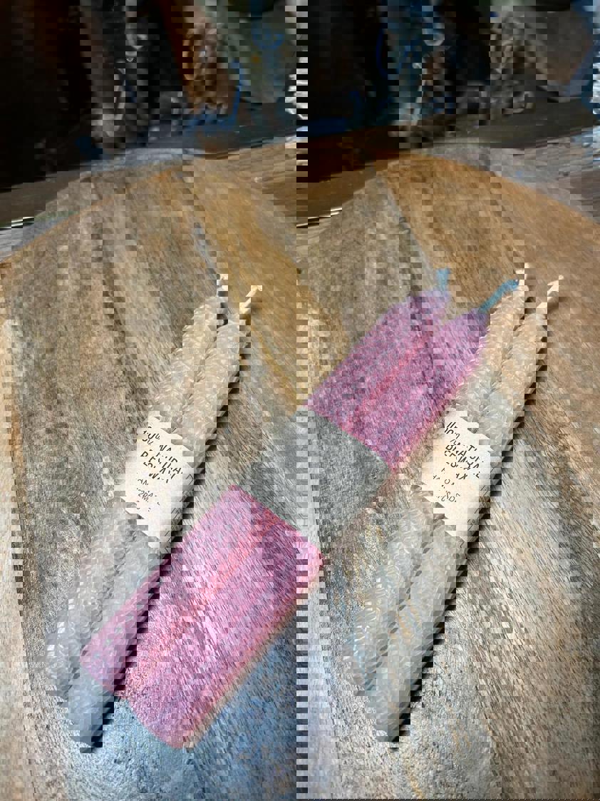 Pink 100% Natural Beeswax Dinner Candles (Set of Two)