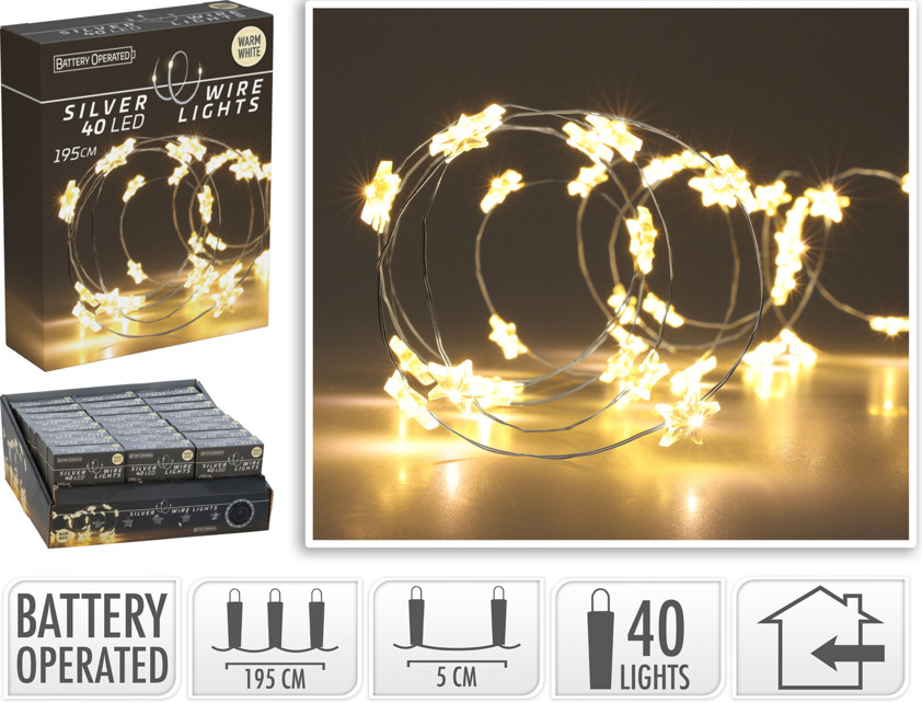 Silver Wire Star Lights Silver Wire Star Lights