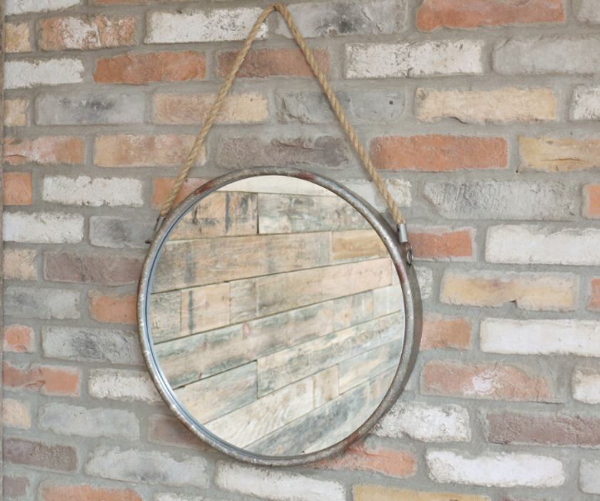 Industrial Galvanised Rope Mirror