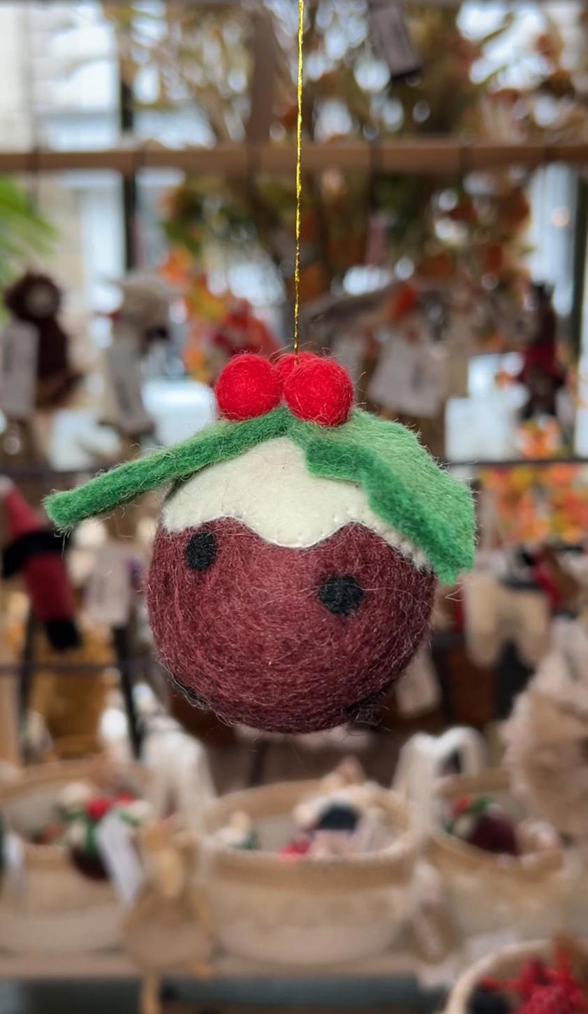 Felt Hanging Christmas Pudding