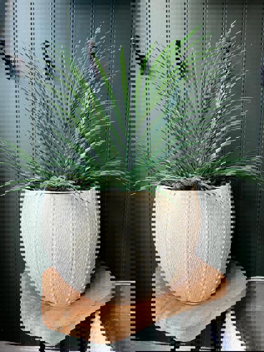 Stone Effect Metal Planters