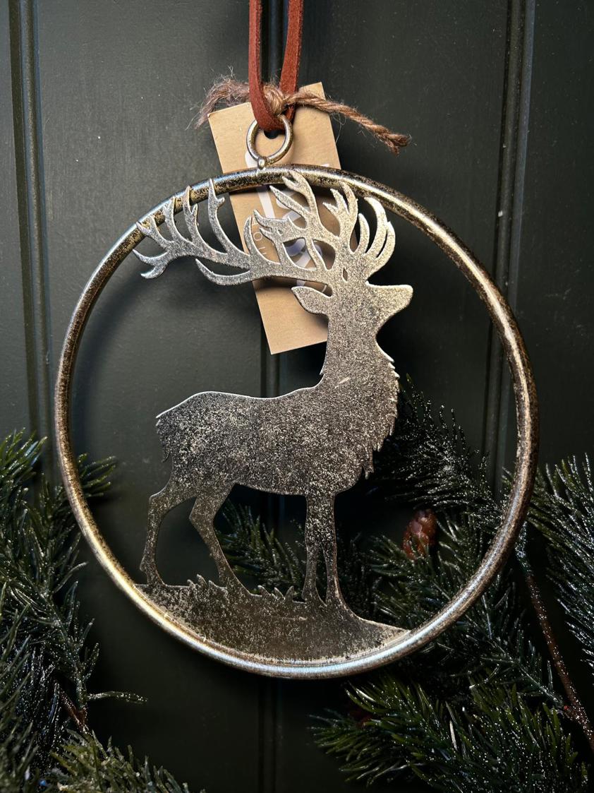 Large Hanging Gold Reindeer