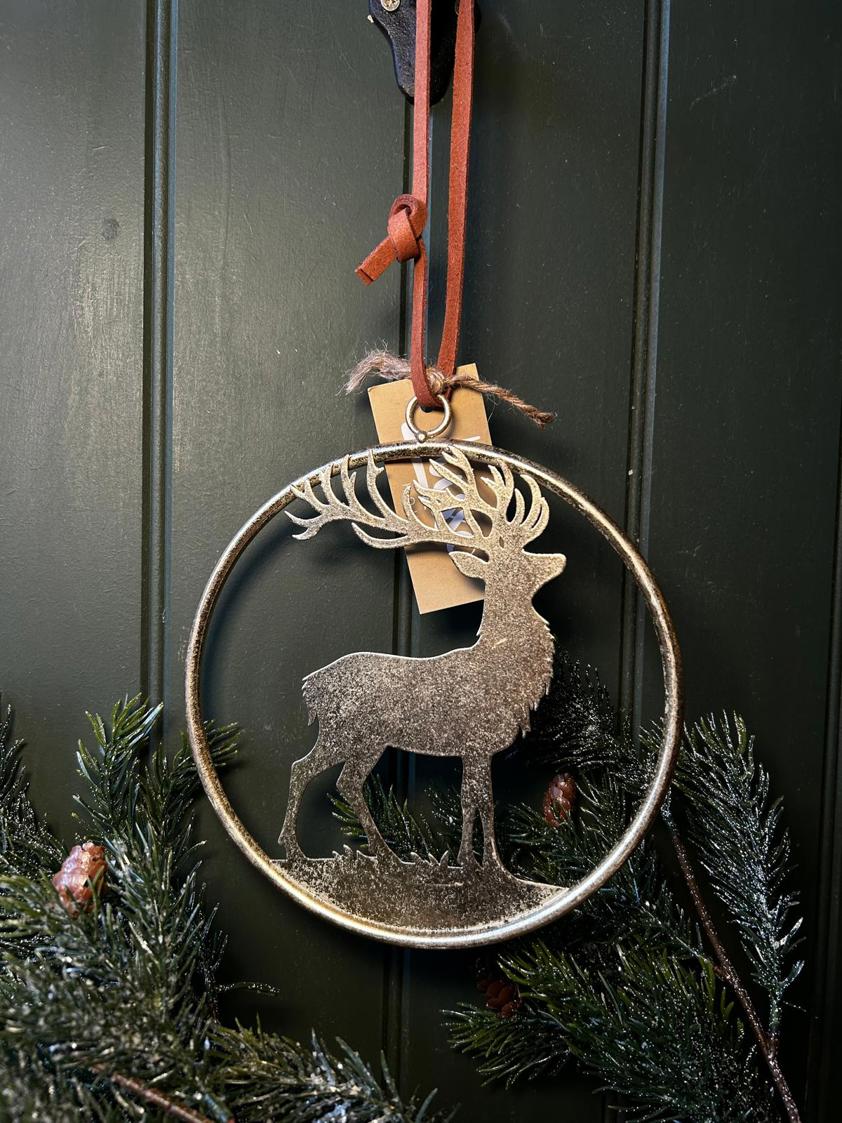 Large Hanging Gold Reindeer