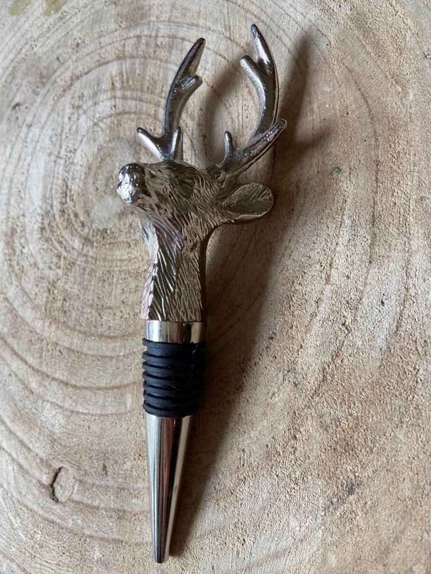 Silver Stag Bottle Stopper