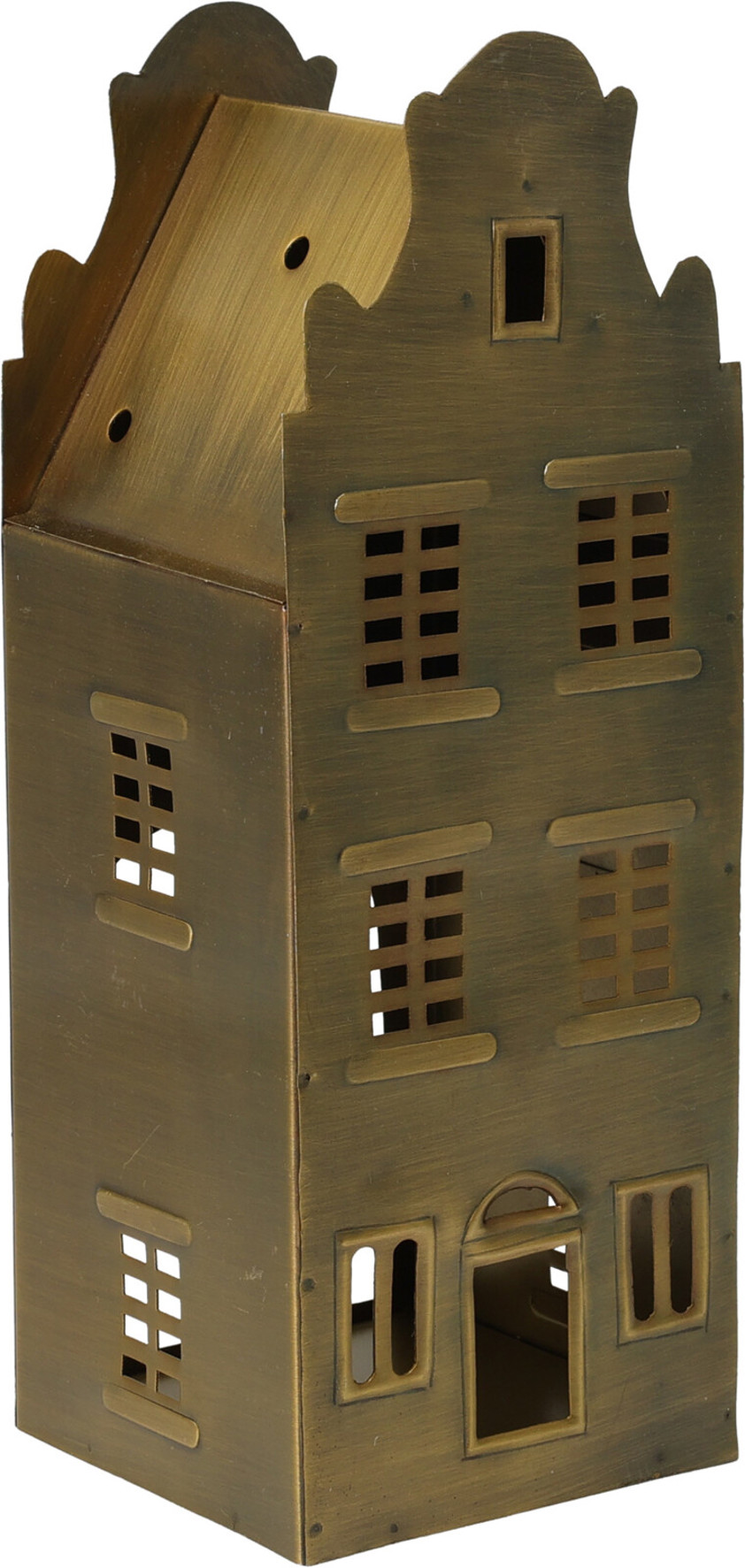 Large Antique Brass House 26cm