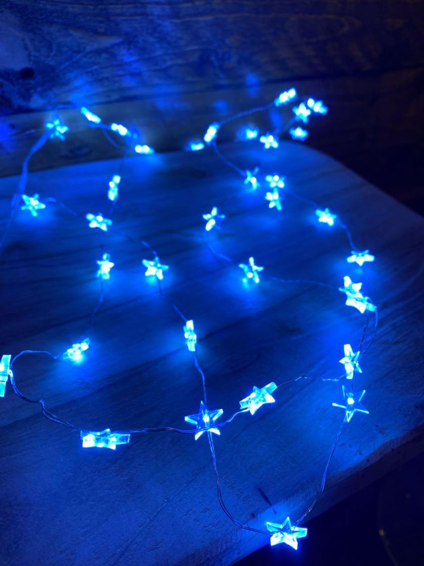 Cool White (Blue Tint) 40LED Star Lights