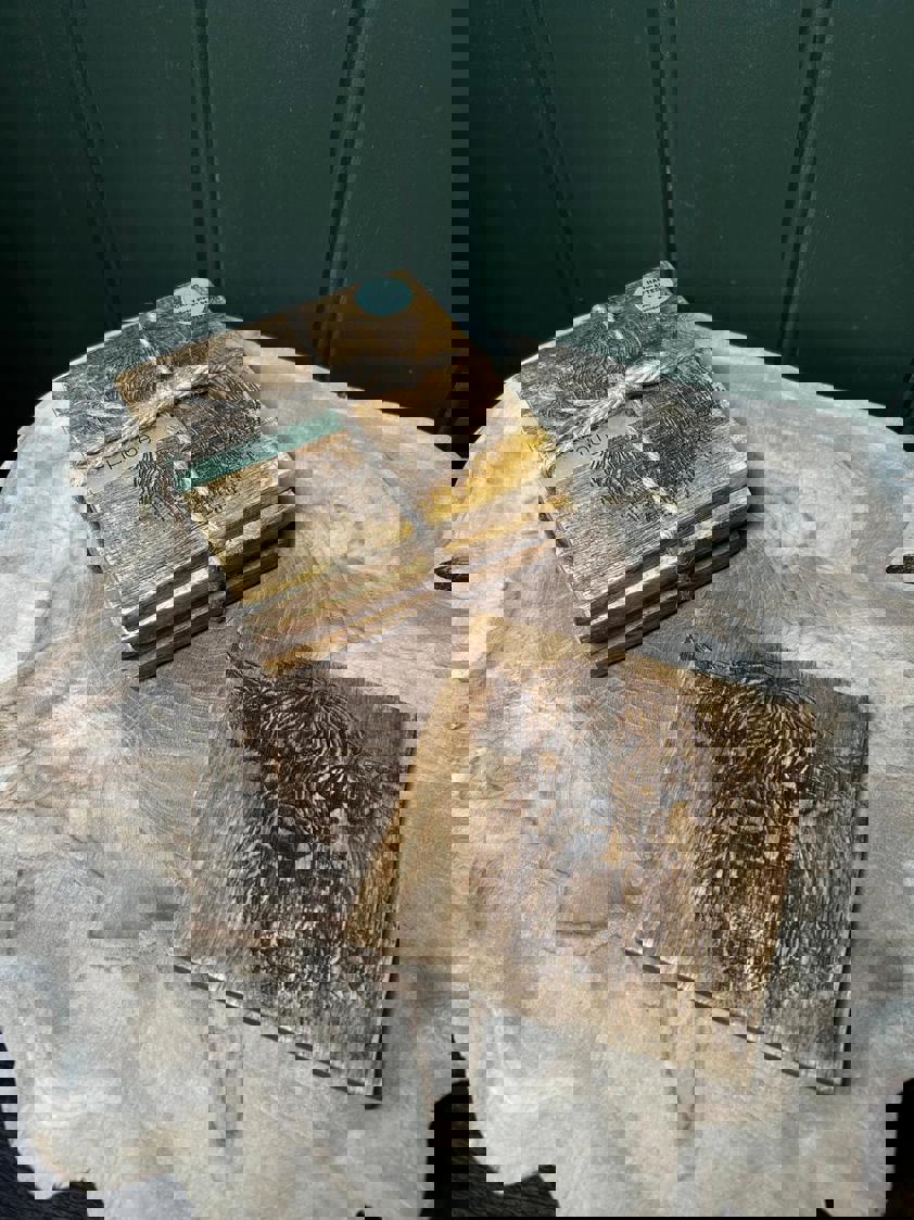 Highland Cow Mango Wood Coasters