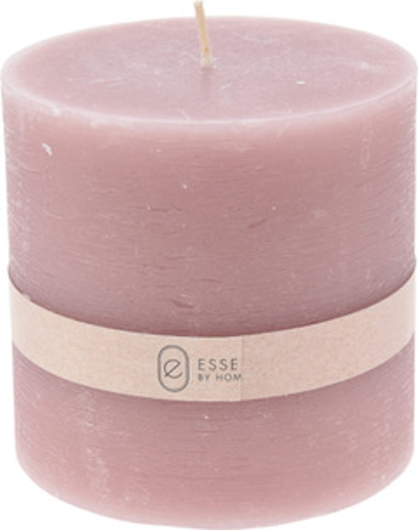 Pink Pillar Candle 10cm x 9cm