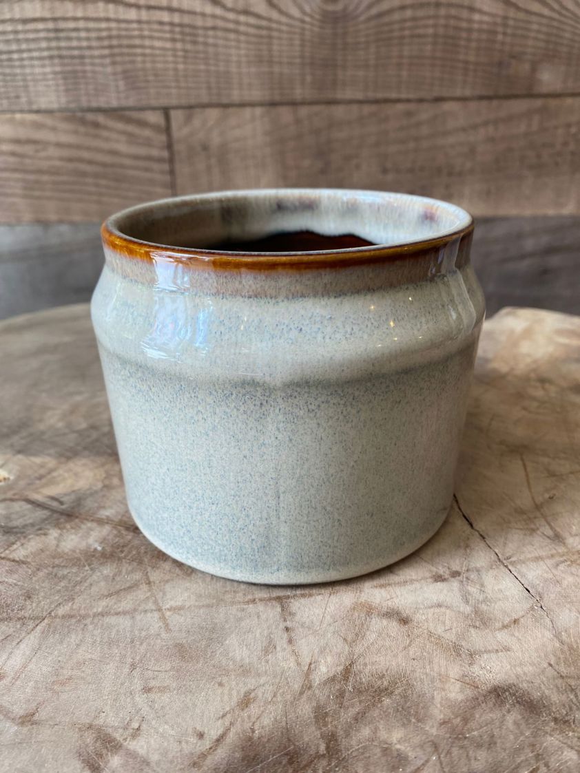 Stone Small Reactive Glaze Plant Pot