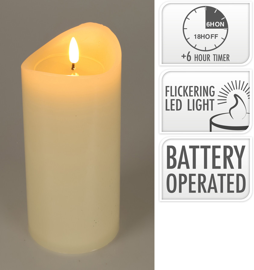 Led Candle 90 x 150mm Ivory