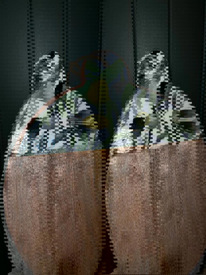 Olive Mango Wood Round Chopping Board