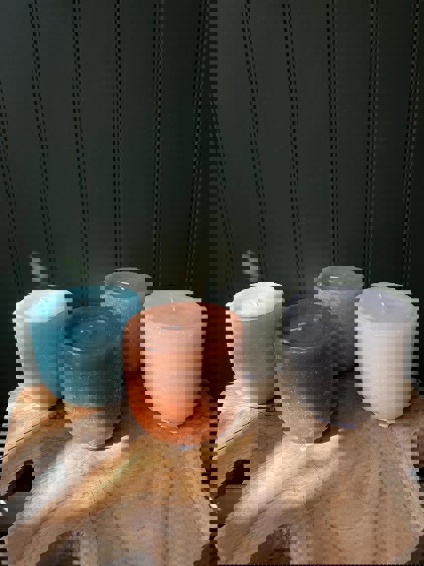 10cm x 10cm Candle Rounded At The Base