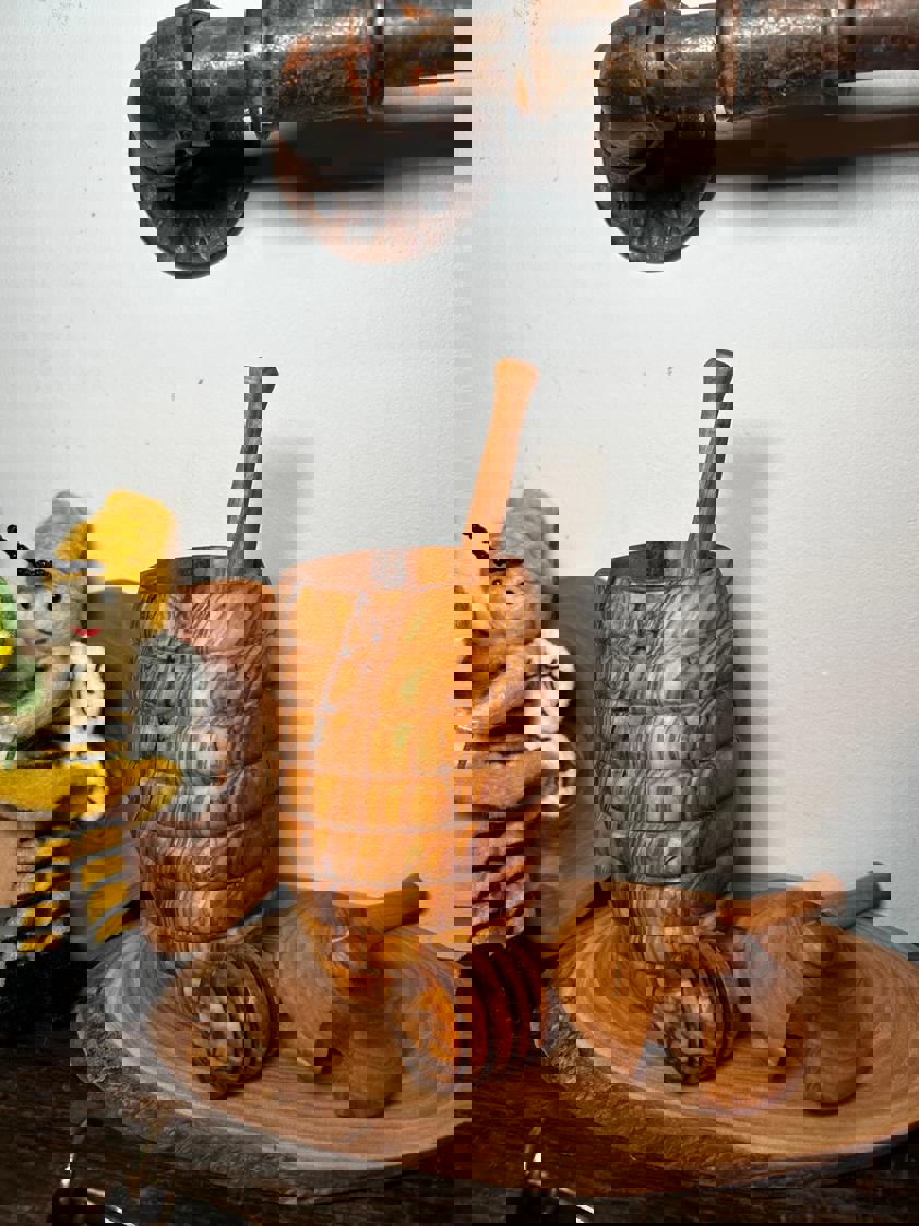 Olive Wood Honey Pot