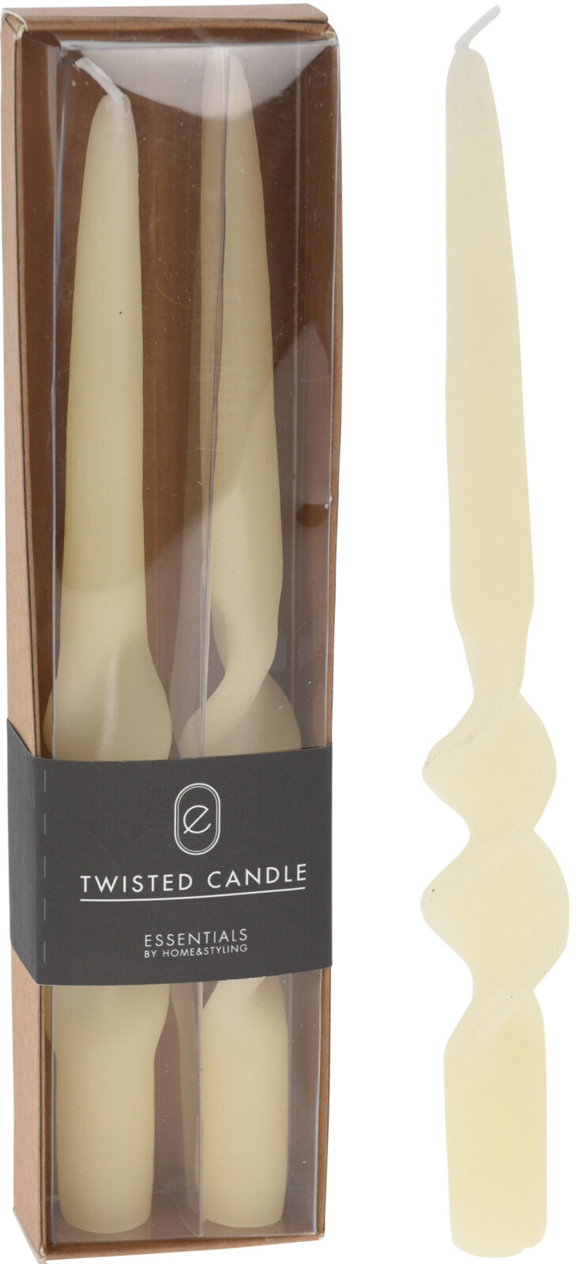 Twisted Candle Set Off White CC5070330