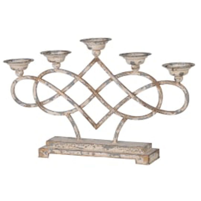 Distressed Metal Candle Holder    QFC054