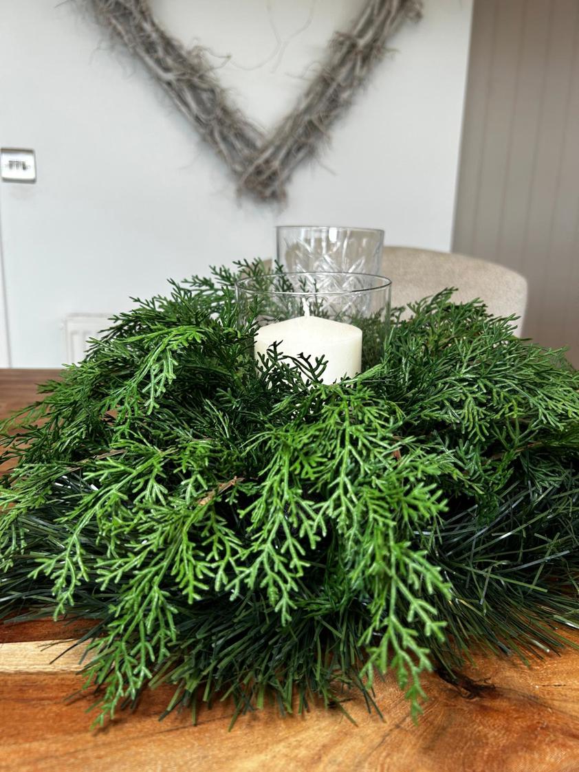 Cedar Candle Holder