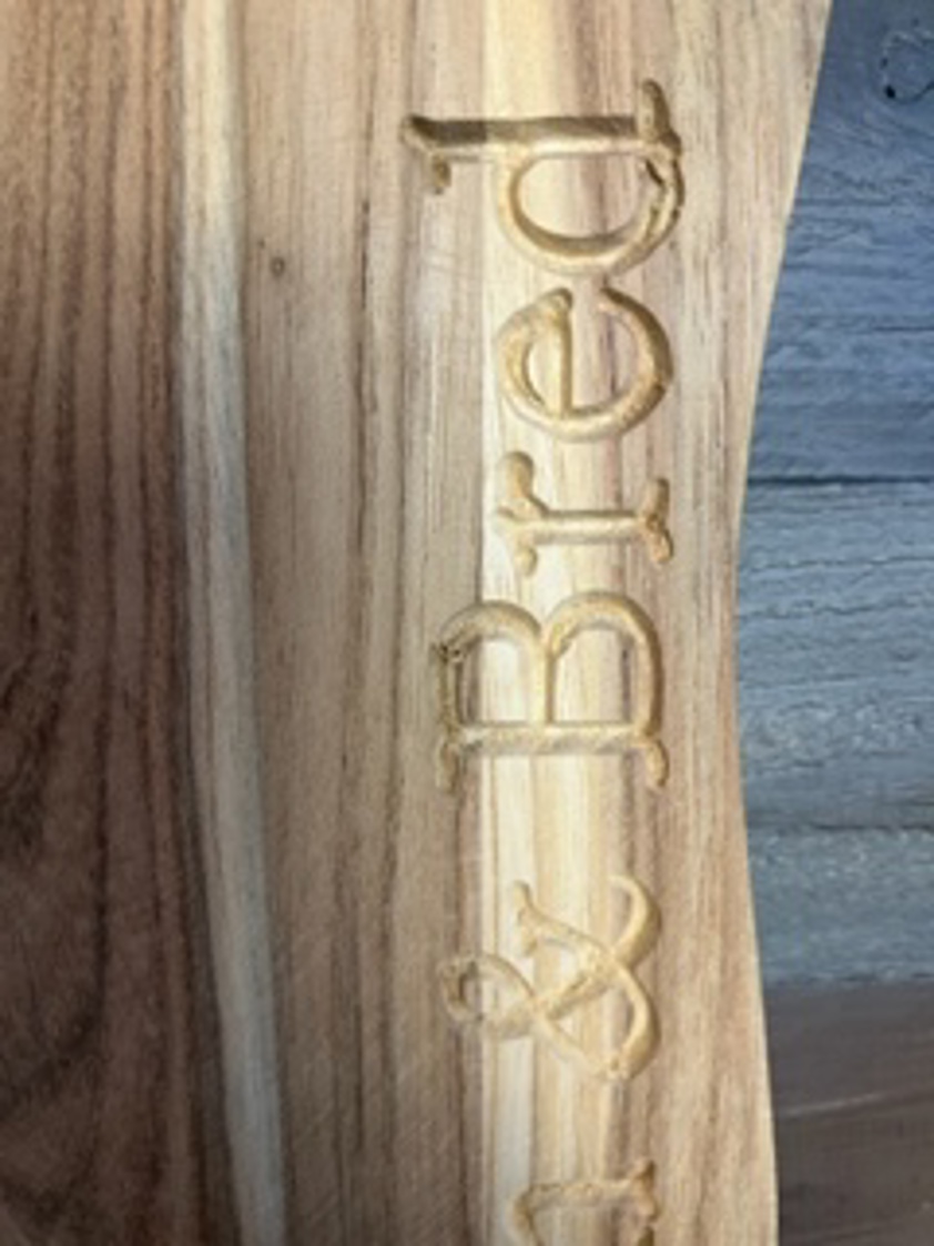 Engraved Serving/Grazing Board - Wavy Edge Personalised Option