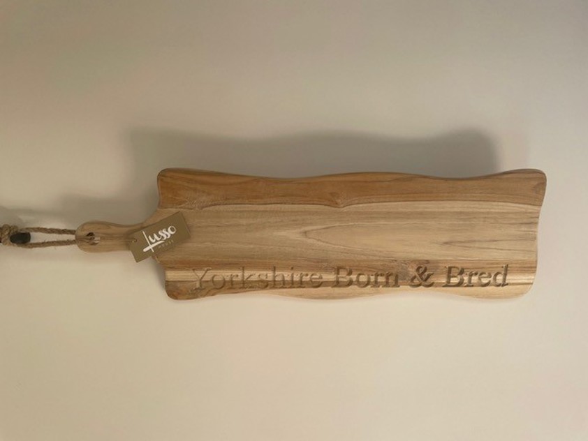 Wavy Engraved Serving/Grazing Board Yorkshire Born & Bred