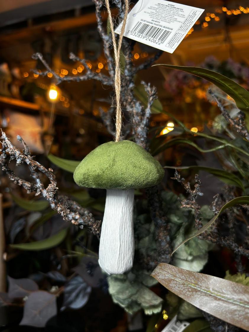 Velvet Hanging Toadstool (Sage)