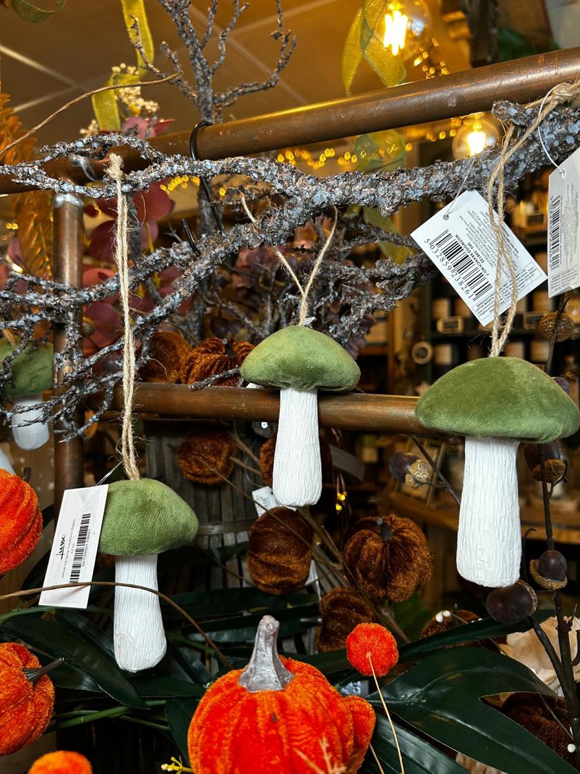 Velvet Hanging Toadstool (Sage)