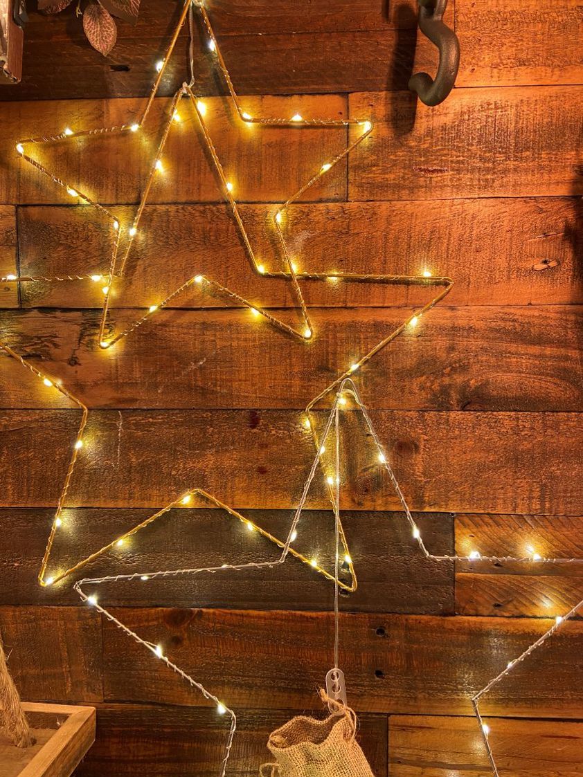 Gold Small LED Star (Gold & Silver)