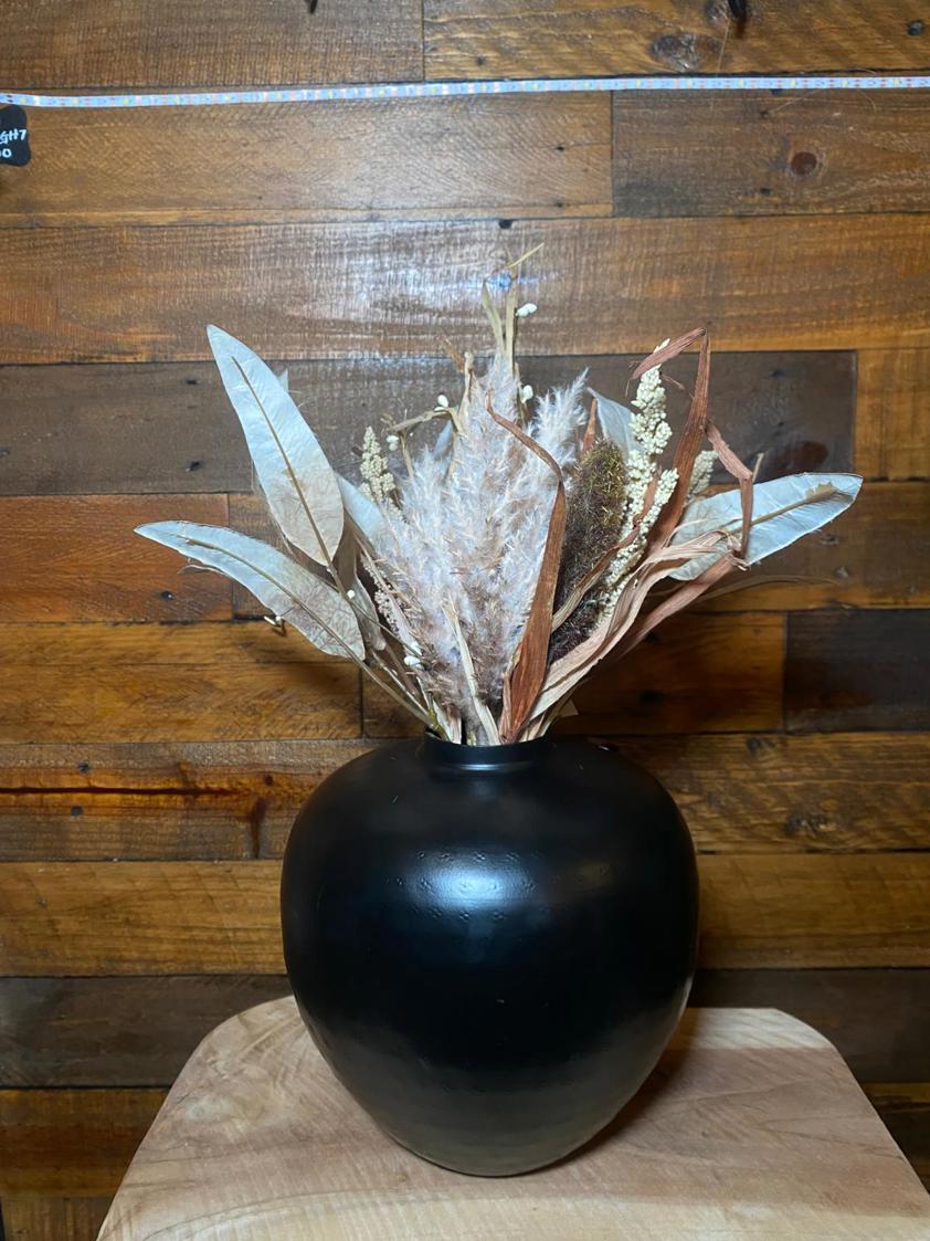 Black Metal Decorative Vase