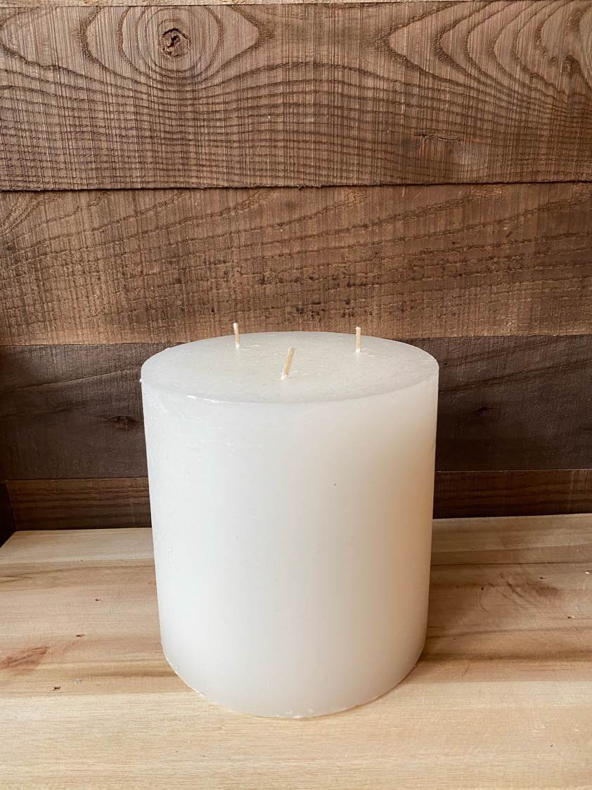 White Large 3 Wick Candle