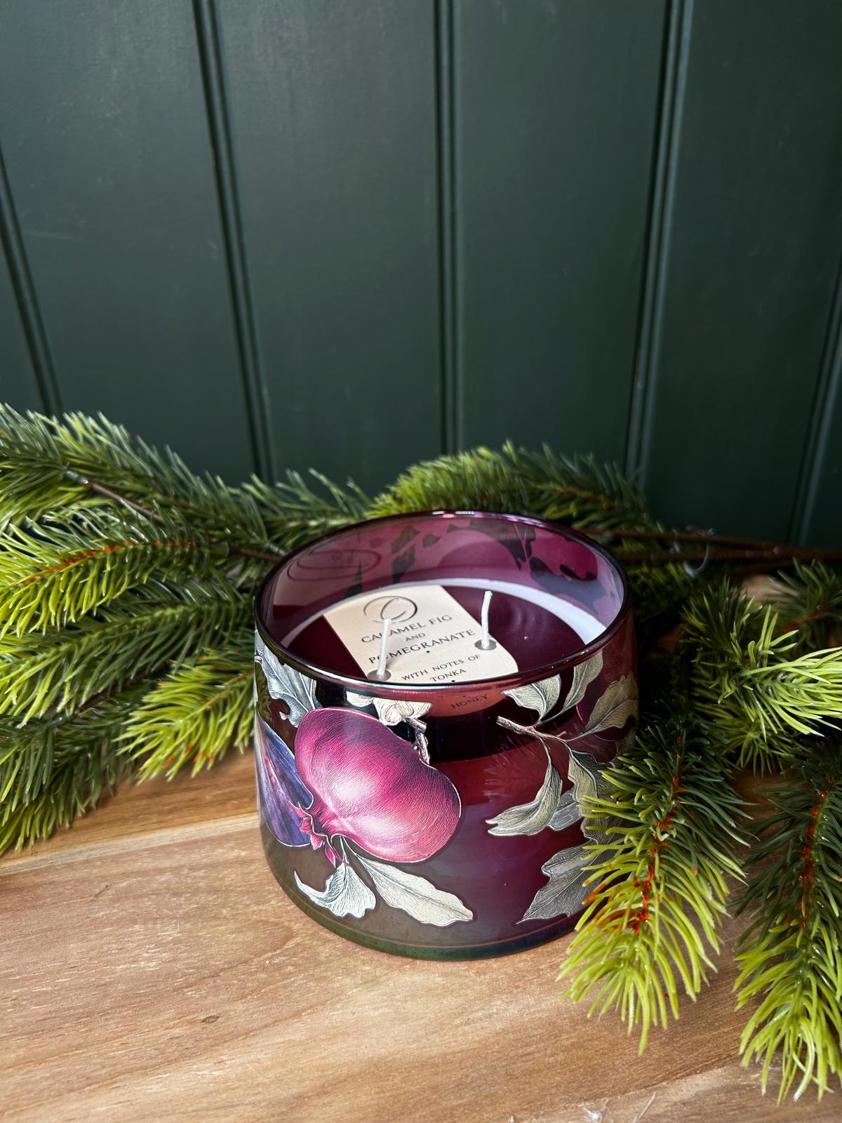 Fig & Pomegranate Glass Candle