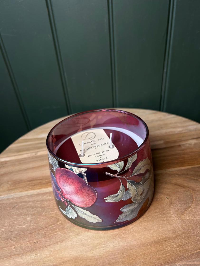 Fig & Pomegranate Glass Candle