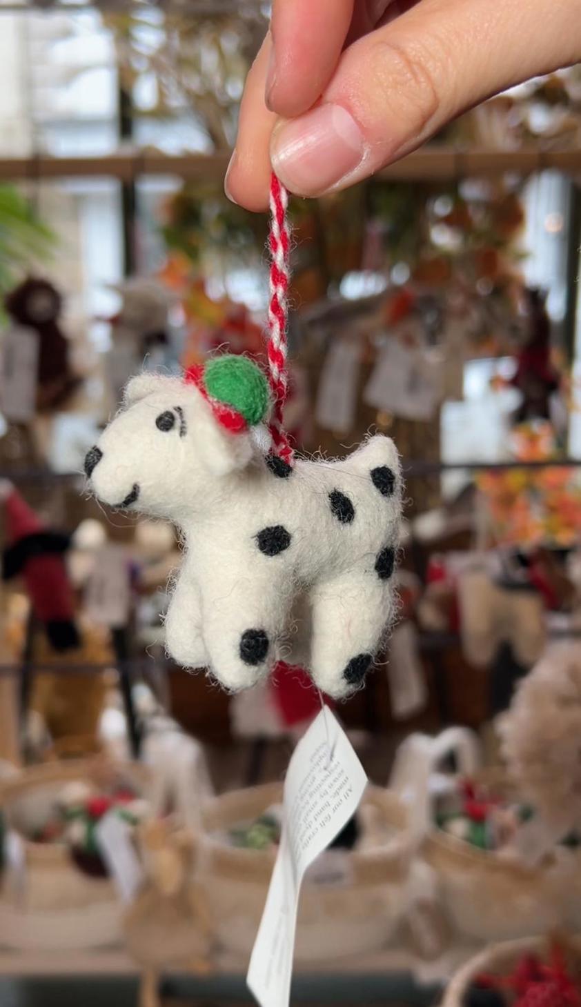 Hanging Felt Spotty Dog