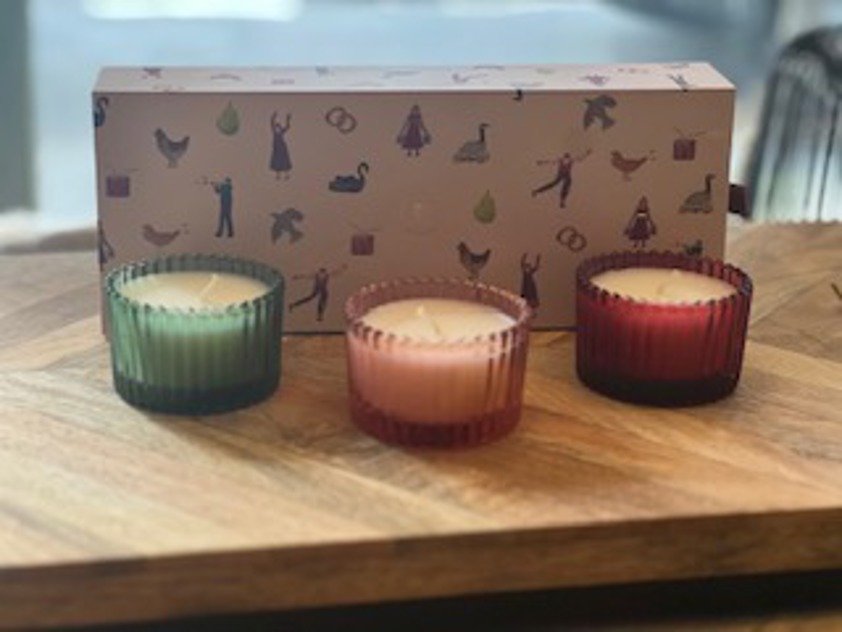 Paddywax Set Of Three Glass Candle Gift Set