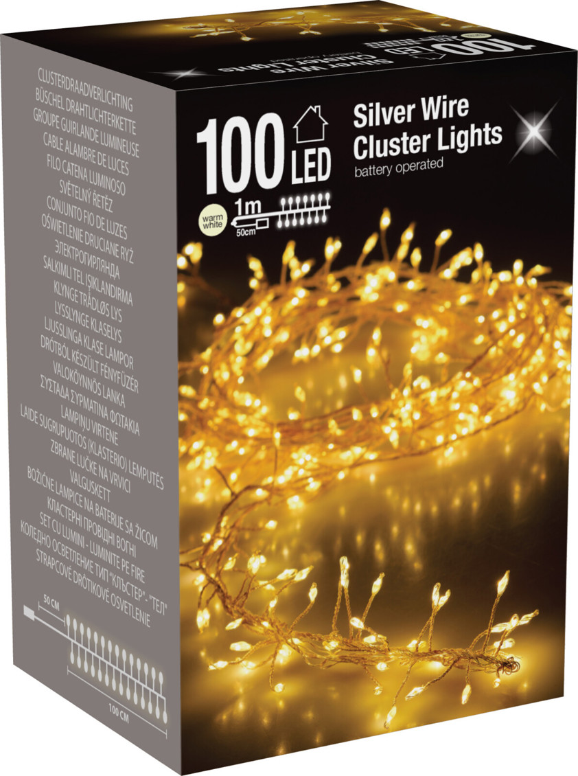 Silverware Cluster 100LED Warm White