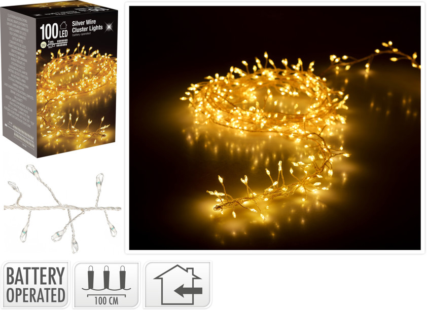 Silverware Cluster 100LED Warm White