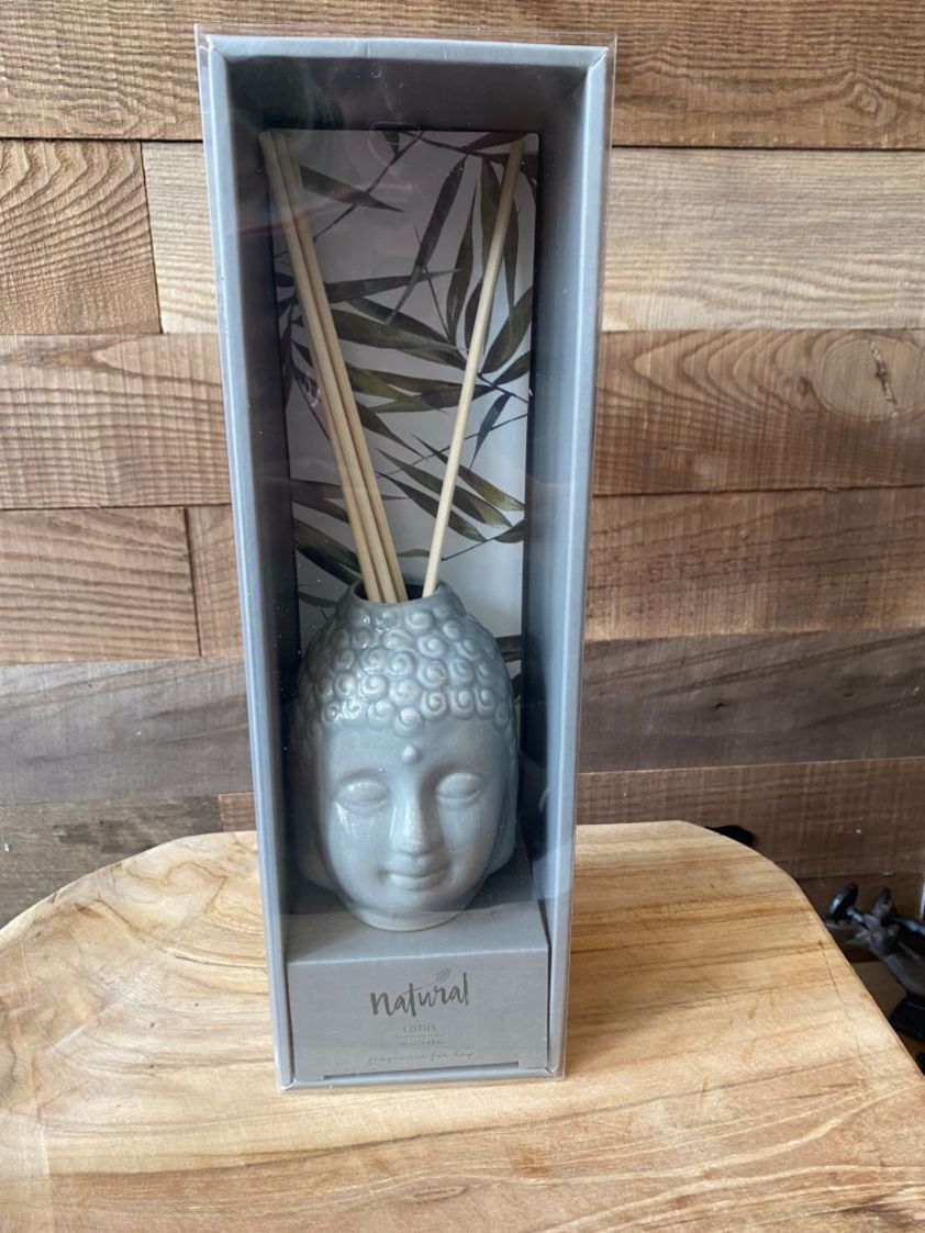 Grey - Lotus Buddha Head Diffuser
