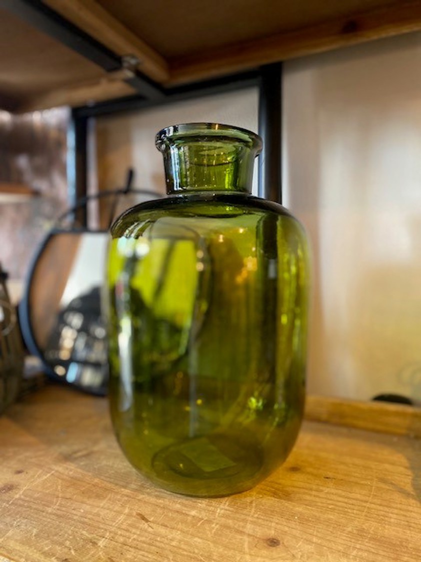 Green Glass Coloured Glass Vase YE1000600