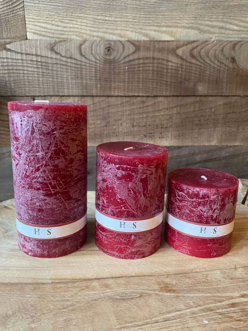 Red Unscented Coloured Candles