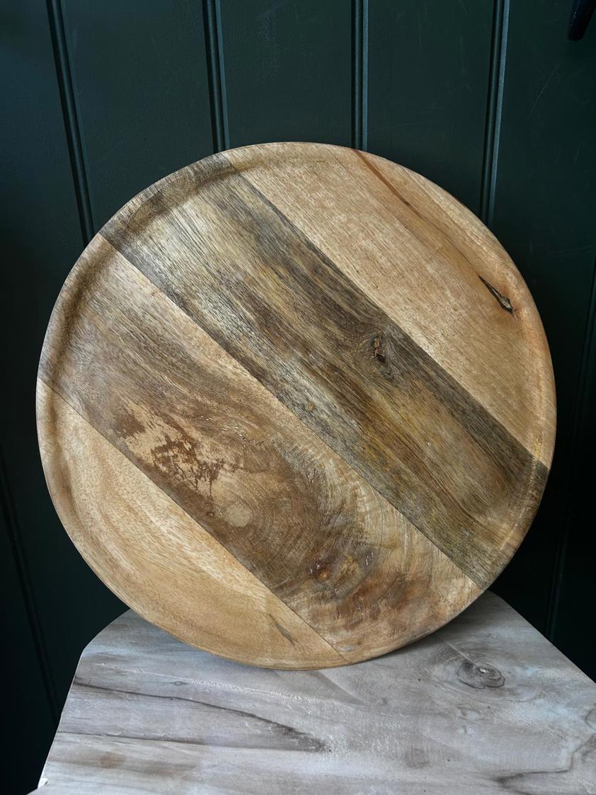 Walnut Finish Wood Plate
