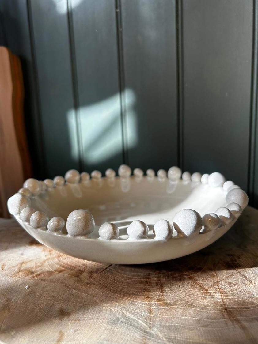 Drip Effect Shallow Bobble Bowl