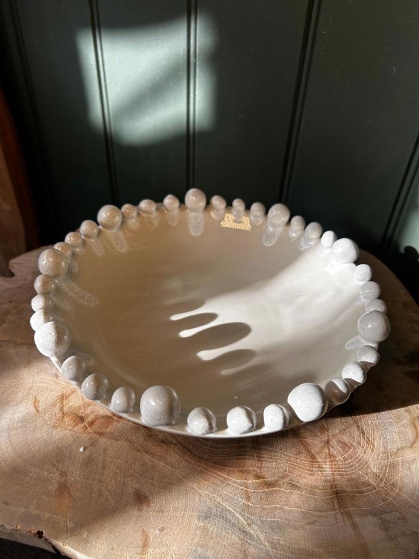 Drip Effect Shallow Bobble Bowl