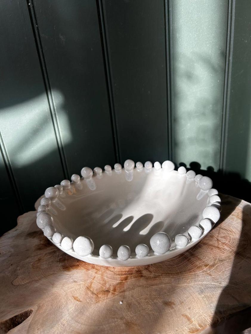 Drip Effect Shallow Bobble Bowl
