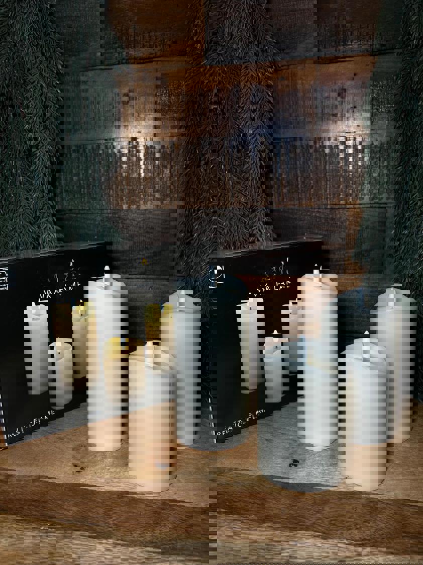 Set Of Three LED Candles