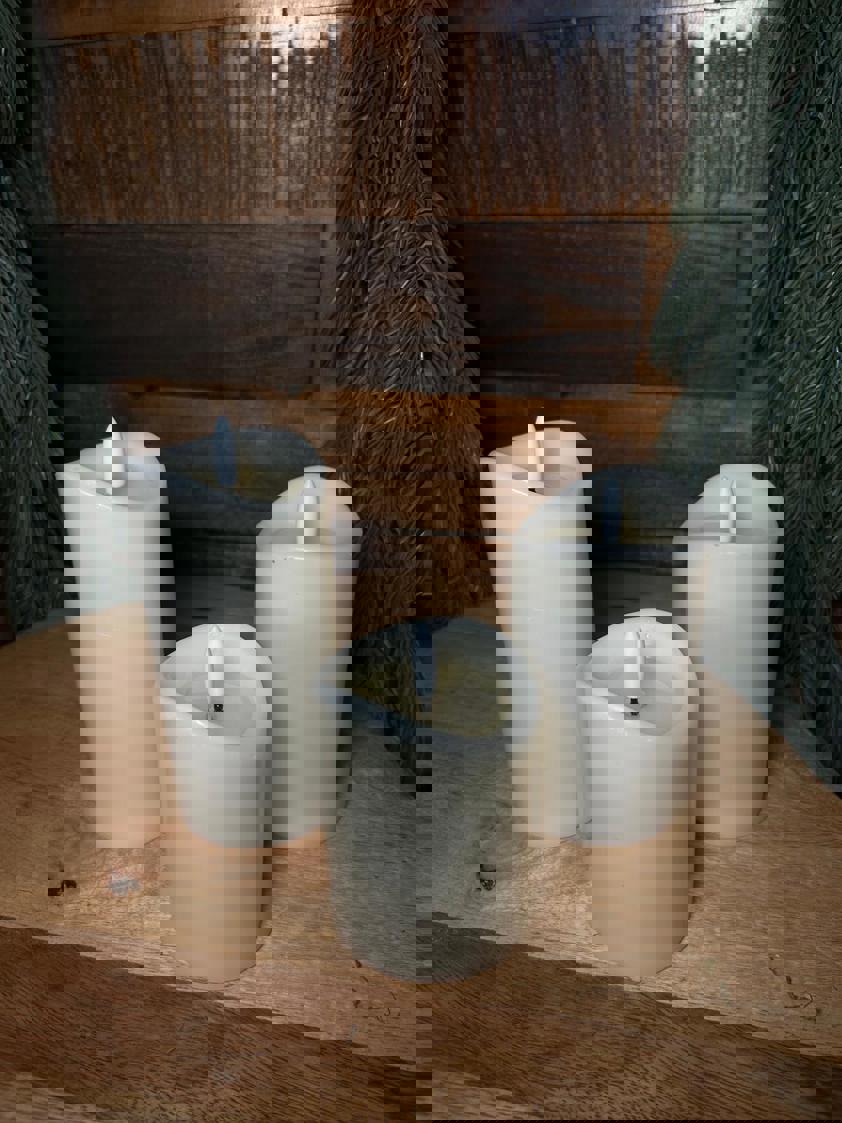 Set Of Three LED Candles