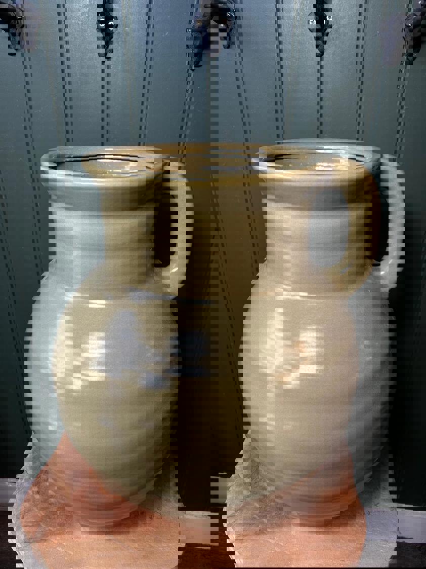 Olive Vase With Handle