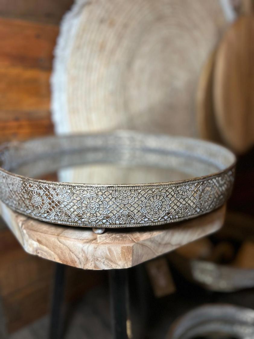 Set of 3 Round Mirrored Trays