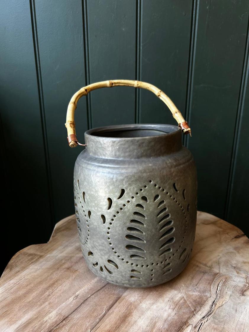 Large Porcelain Bamboo Lantern