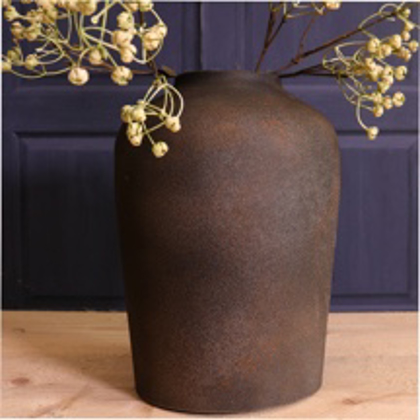 Charcoal Forged Stone Effect Vase