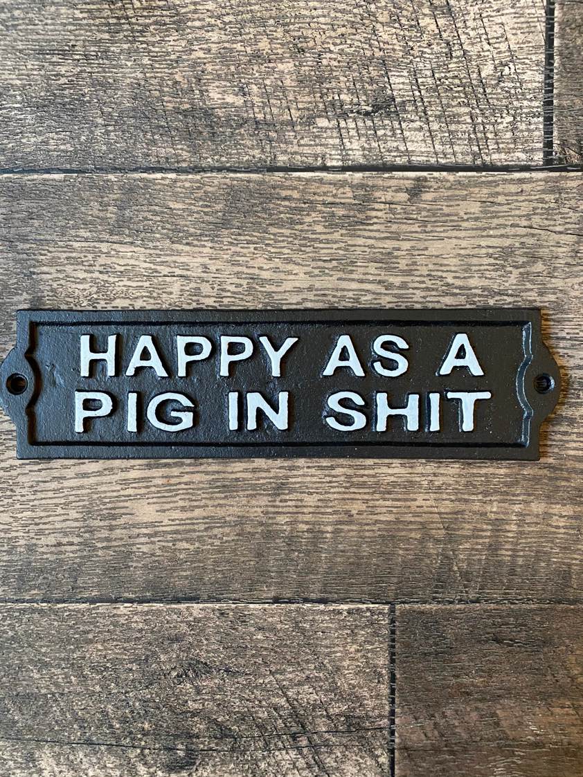 Happy Pig Sign