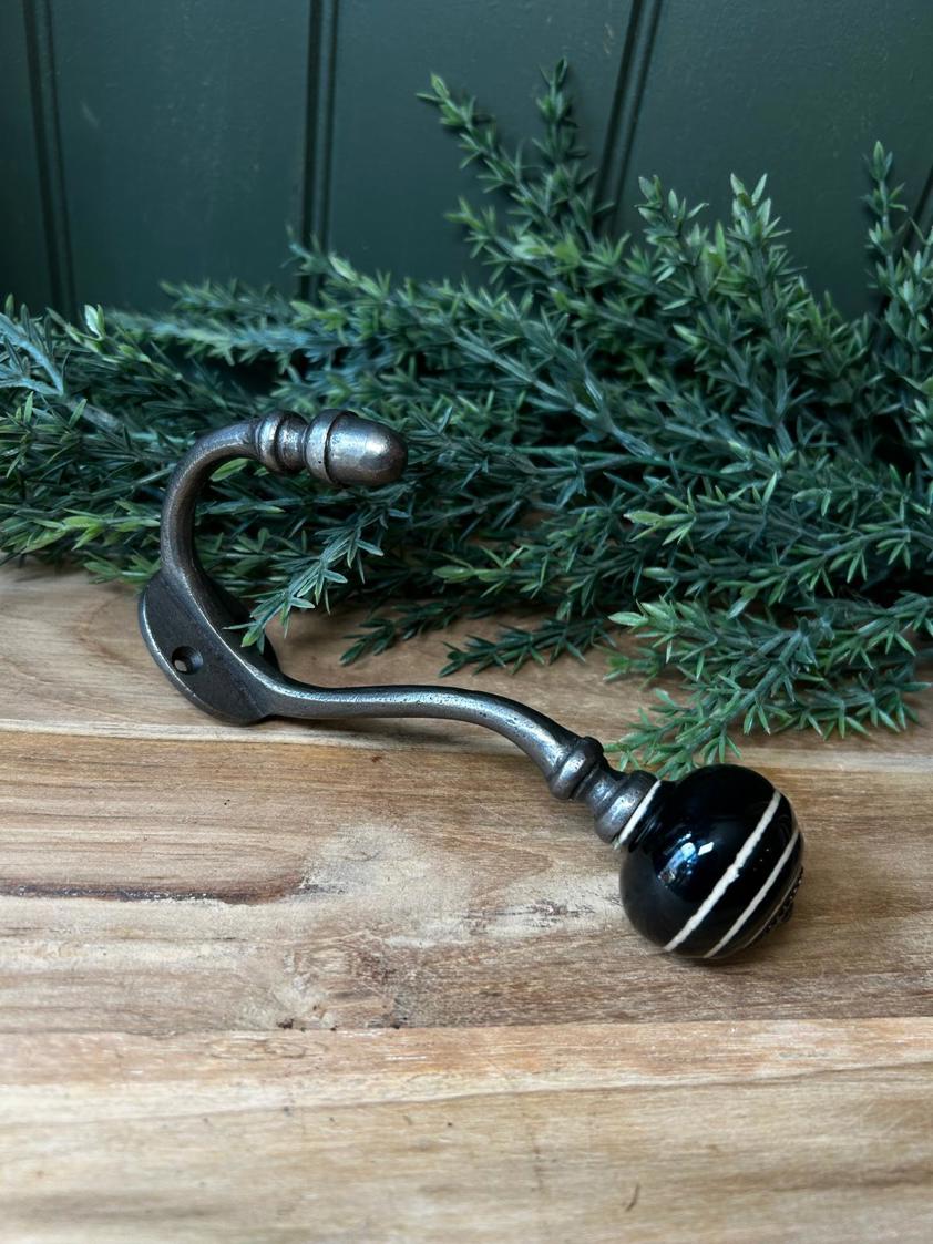 Black & White Albany Coat Hook