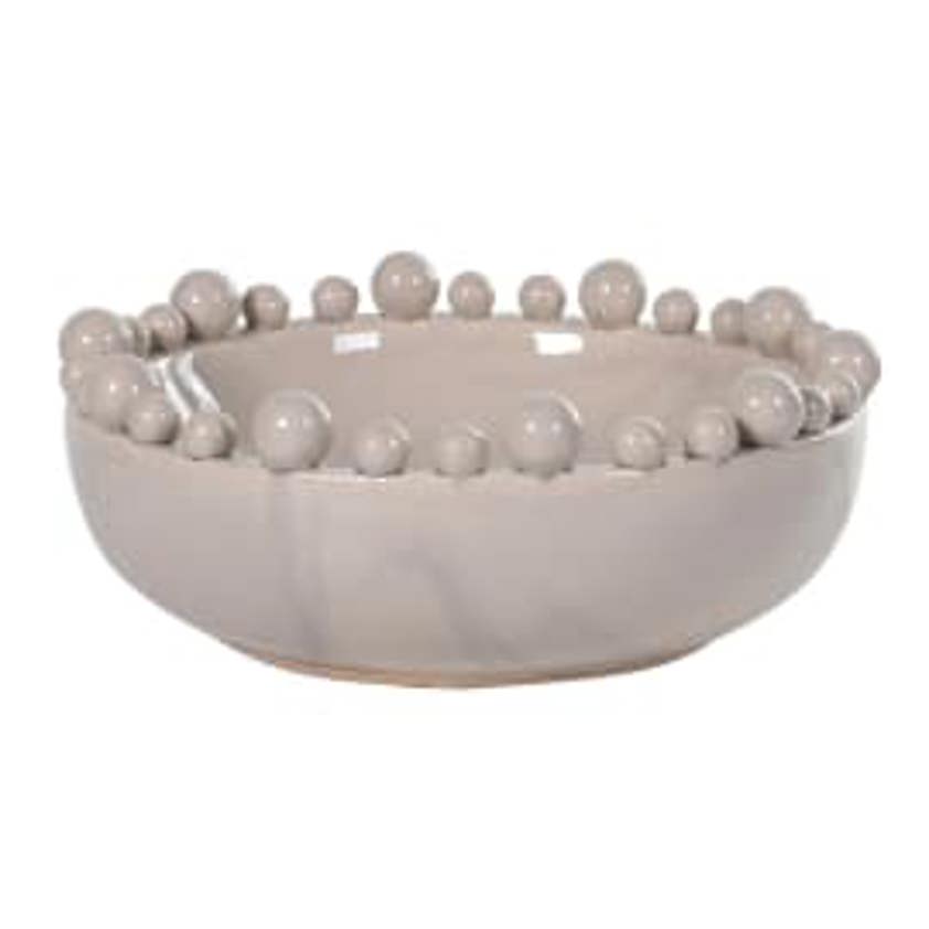 Cream Round Bobble Bowl