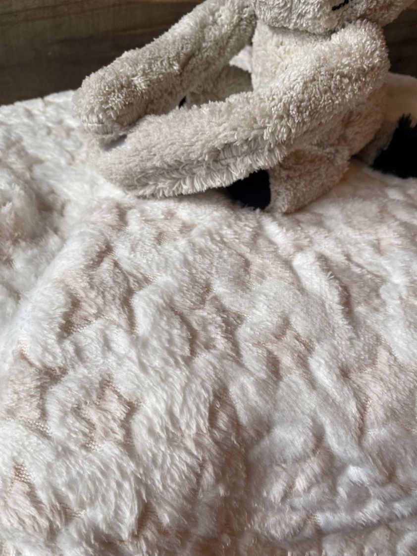 Dog Animal Plush with Star Blanket